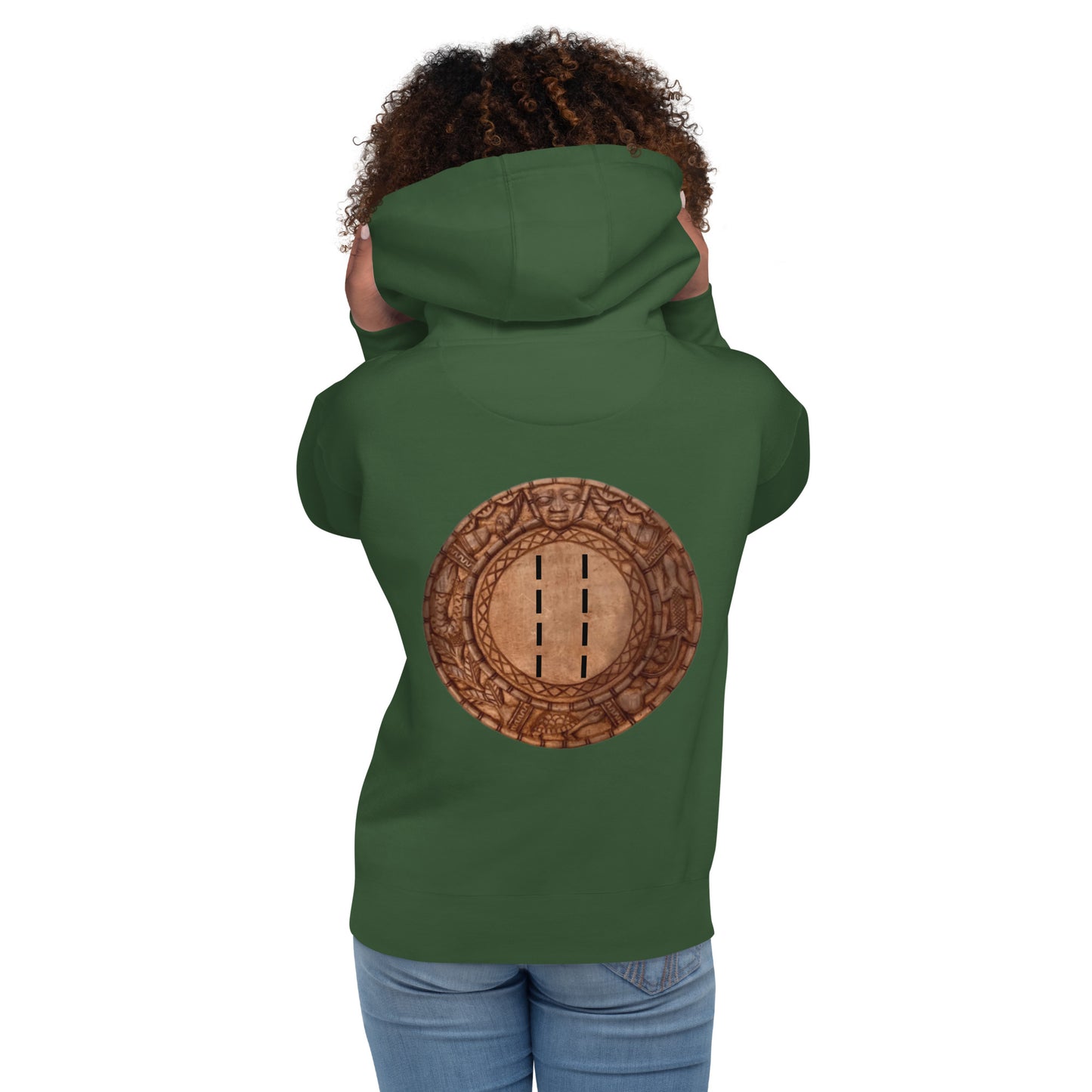 IFA Logo (Brown) with Large Opon (Back) Unisex Hoodie