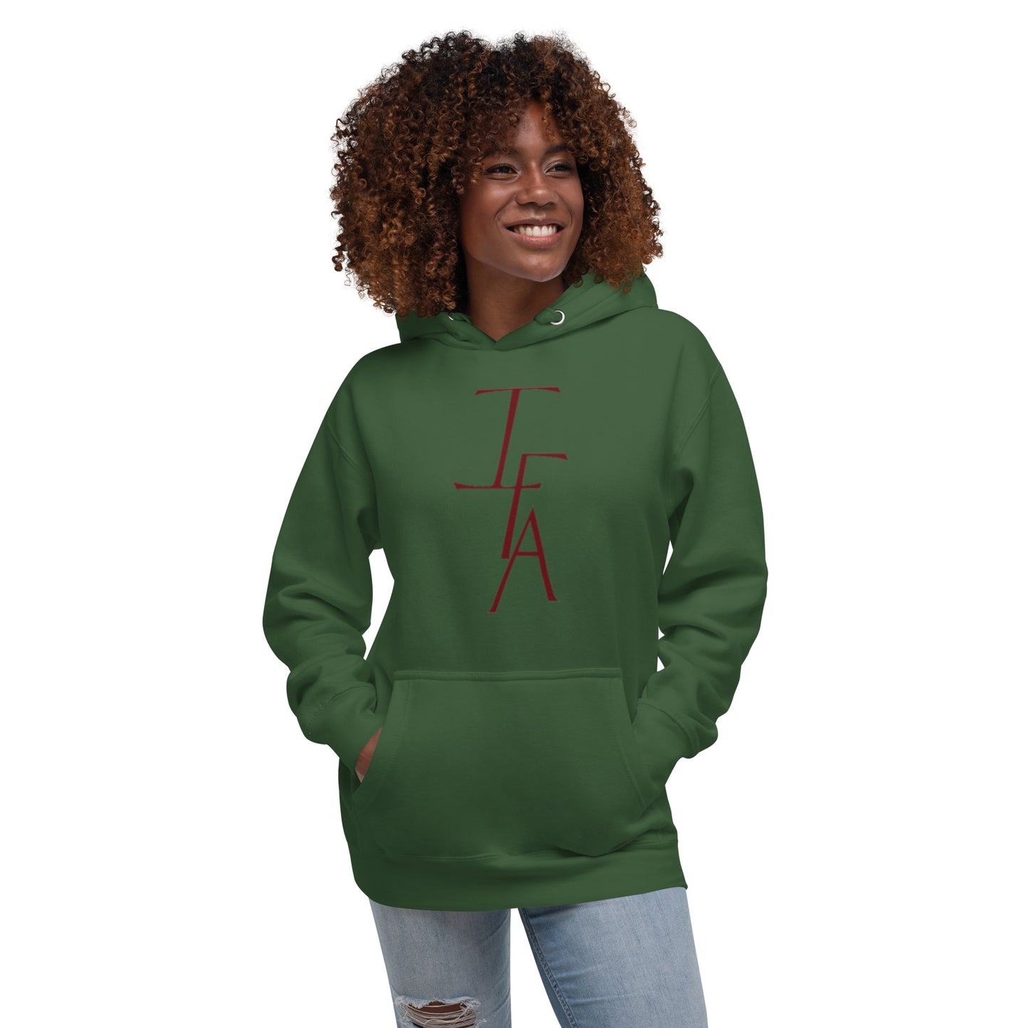IFA Logo (Brown) with Large Opon (Back) Unisex Hoodie