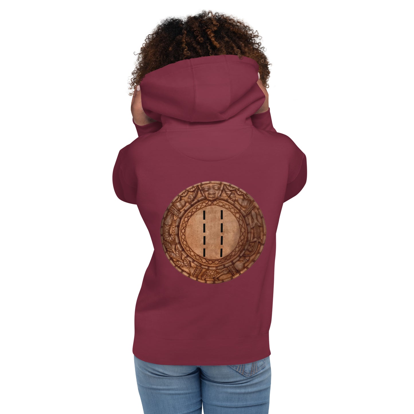 IFA Logo (Brown) with Large Opon (Back) Unisex Hoodie