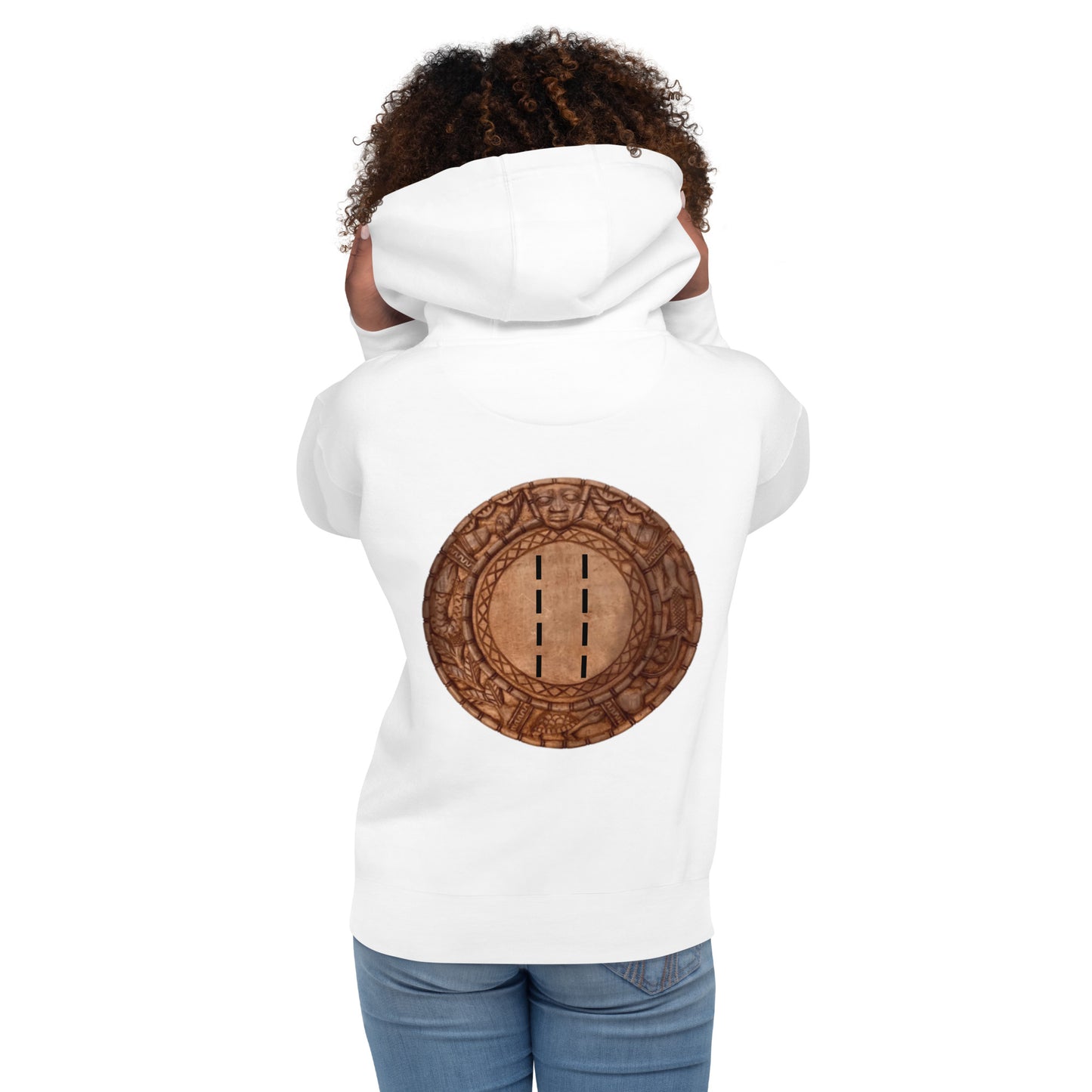 IFA Logo (Brown) with Large Opon (Back) Unisex Hoodie